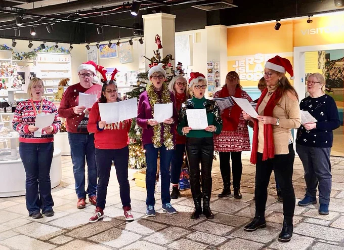 Group singing Christmas Carols 
