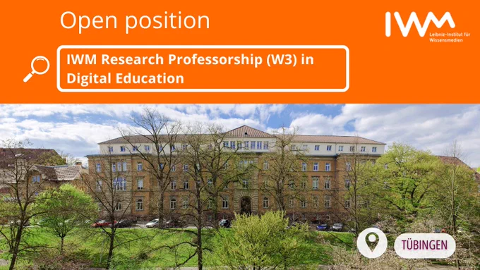 Open position: IWM Research Professorship (W3) in Digital Education / photo of the IWM building in Tübingen