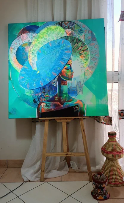 Identity — a mesmerizing dance of color, form, and narrative, brought to life by the visionary Artist Kidist Berhane. This timeless masterpiece reflects the essence of self-discovery, culture, and the fluidity of personal expression. Through her intricate brushwork and dynamic composition, Kidist invites us to explore the boundless layers of identity in our modern world. Her work resonates with depth, speaking to the soul while bridging tradition and contemporary creativity. A powerful ode to the art of becoming, Identity is more than a painting; it’s a journey.
For more stunning creations and inquiries, reach out to Artist Kidist Berhane.
#ContemporaryArt #ArtIdentity #EthiopianArt #TimelessCreativity #ArtisticJourney #VisionaryArt #KidistBerhane #ModernExpression #IdentityInArt #CulturalNarrative 