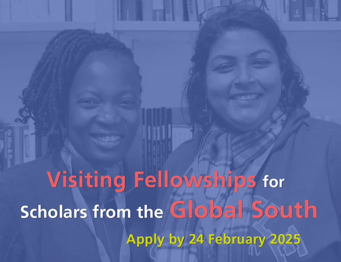 Two Global South Fellows and the title of the Fellowship.