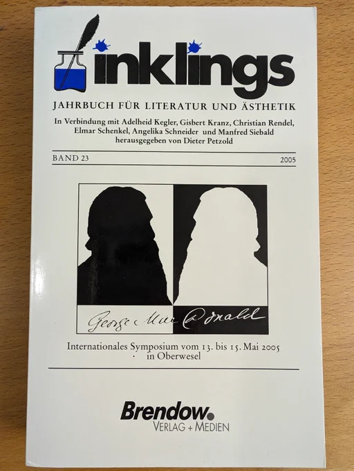the cover of the print edition the Inklings Yearbook 23 on George MacDonald