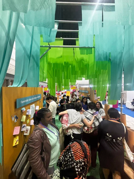 Feminist Tech Gardens - festival space holding - many feminists coming together within it.