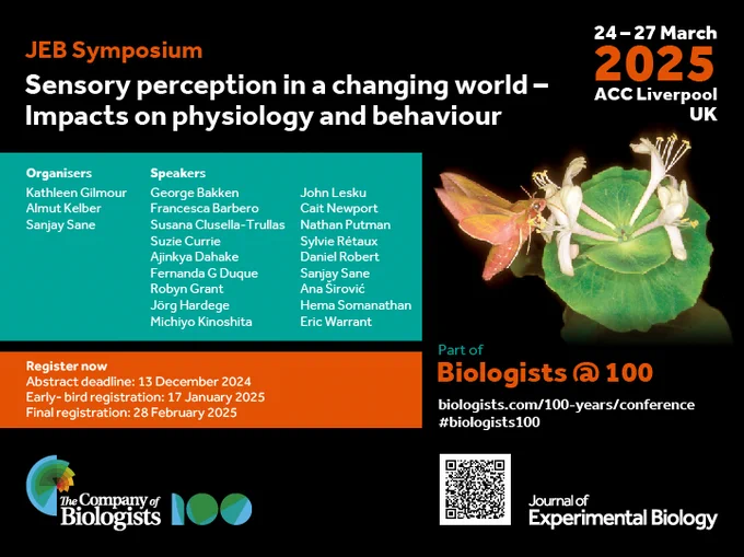 Speaker list for Biologists @ 100 conference - experimental biology