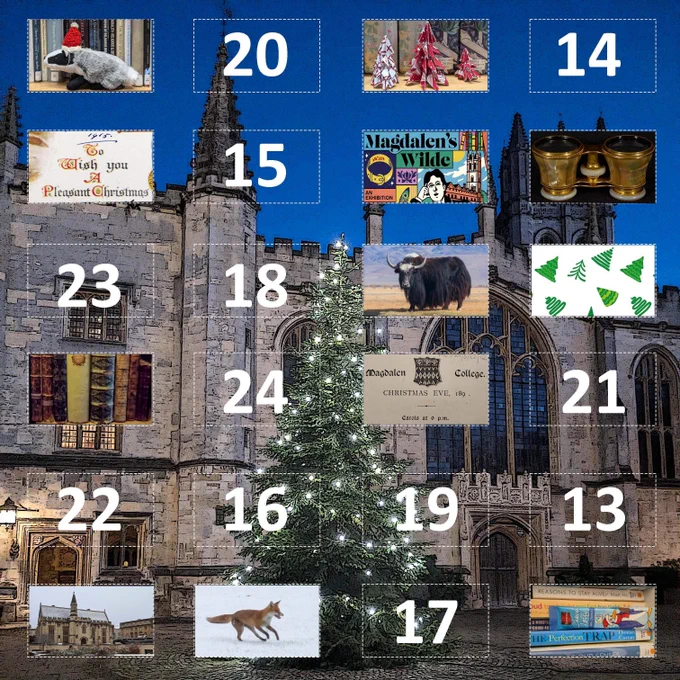 Advent calendar with twelve ‘windows’ open. 

 
