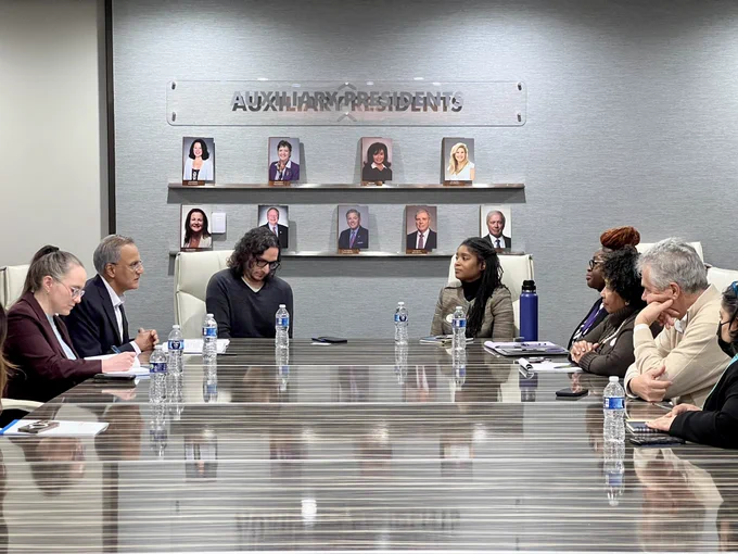 Deputy Secretary Verma meets with members of the Catholic Charities Dallas team in Dallas, Texas.