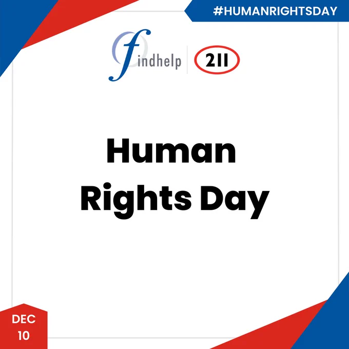 Alt-text: December 10 Human Rights Day graphic with text that reads “#HumanRightsDay, Dec 10, Human Rights Day”