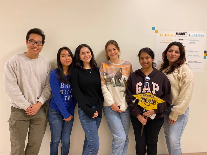 6 students pose for a group picture
L to R: Daniel Luu, Gia Arcillas, Sarah Kasem, Natalia Herb, Debarati Datta, Anma Arora