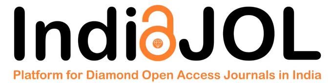 India JOL logo, platform for Diamond Open Access journals in India, has an unlock symbol and a diamond at the heart, representing diamond open access. 