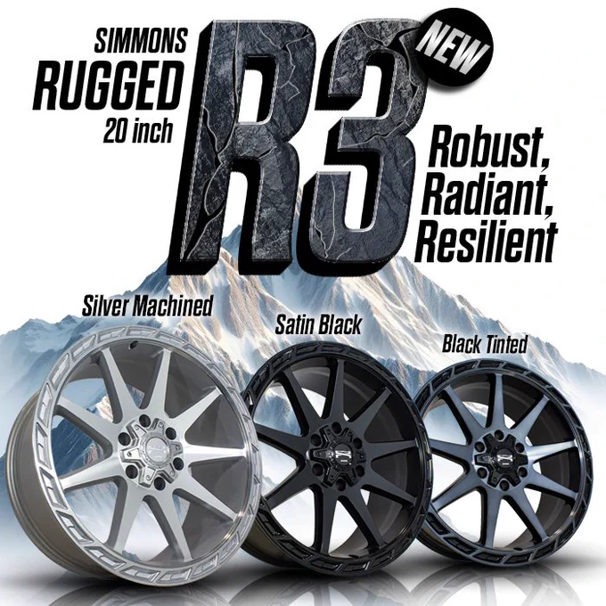 Introducing the all-new Simmons Rugged R3. A robust, radiant, and resilient design that combines style and offroad performance.

Available in Silver Machined, Satin Black, and Black Tinted finishes.

🚗💨 Ready to elevate your journey?
📞 Call 02 8577 8577
🏢 Visit 860-868 Princes Hwy, Tempe NSW 2044
👨💻 Shop www.tempetyres.com.au
💰 We accept Zip Money, AfterPay, OpenPay, PayPal.

#Simmonswheels #SimmonsR3 #RuggedAndRadiant #WheelUpgrade #AdventureReady #offroad #4x4 #extremeoffroad #adventuretime #adventureready #nature #traveling #adventure #travel #wanderlust #trip #outdoors #adventurers #letsgetlost #liveadventurously #campsite #greatwall #mudtires #tempetyres #OffroadWheels #BuiltToConquer