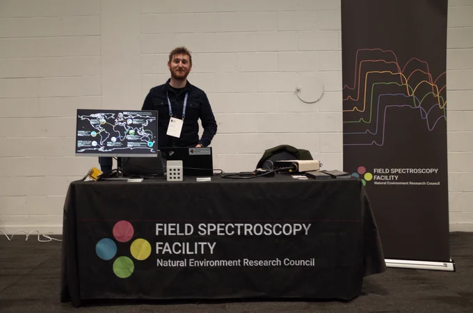 Our Operations Manager, Alex Merrington, at our BES 2024 stand. 