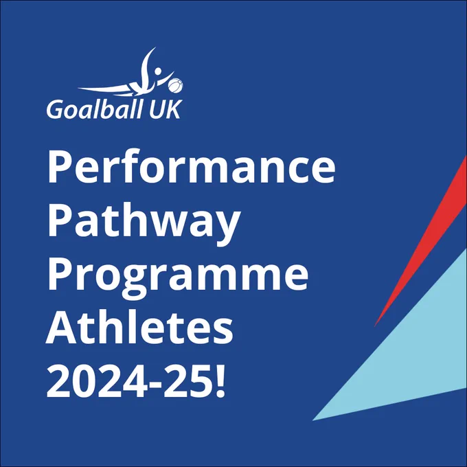 Branded blue graphic with the text 'Performance Pathway Programme Athletes 2024-25'