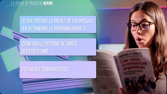 Programme de la revue de presse : 
- Ce que prévoit le projet de loi spéciale (en attandant le prochain budget)
- Zoom sur le système de santé des Etats-Unis
- Ptit react "Contraste(s)"