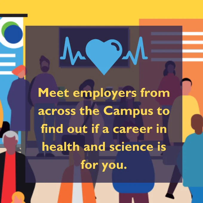 Meet employers from across the Campus to find out if a career in health and science is for you.
