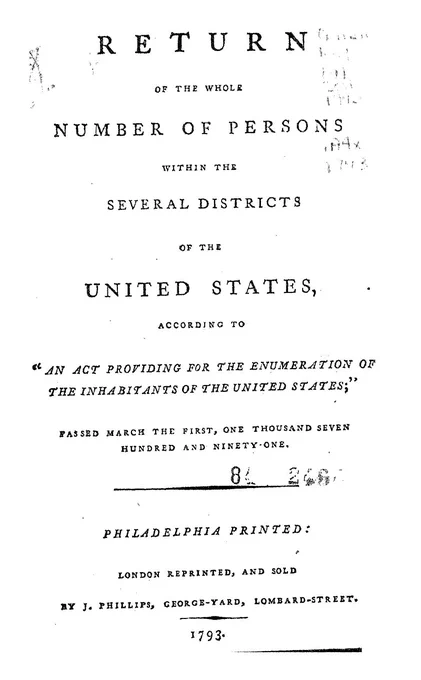 The black and white photo is a record of the first census in 190.