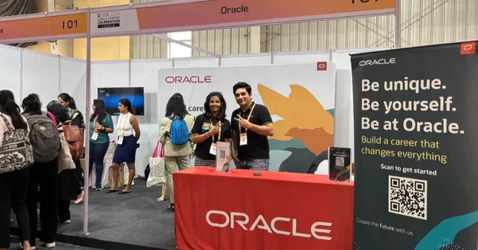 Oracle volunteers at Grace Hopper Celebration India