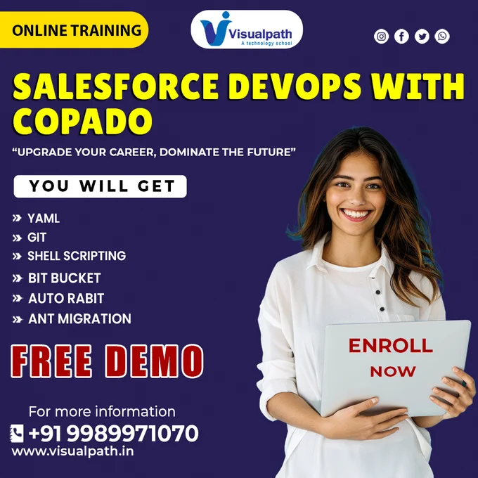 Visualpath, a leading institute in Hyderabad, offers Comprehensive Salesforce Devops Online Training to help professionals excel in agile development and deployment practices. Enroll for a Free Demo. Call us: -  91-9989971070.
Visit: https://www.visualpath.in/online-salesforce-devops-training.html
Join Us Whatsapp: https://www.whatsapp.com/catalog/919989971070/
Visit: https://visualpathblogs.com/
