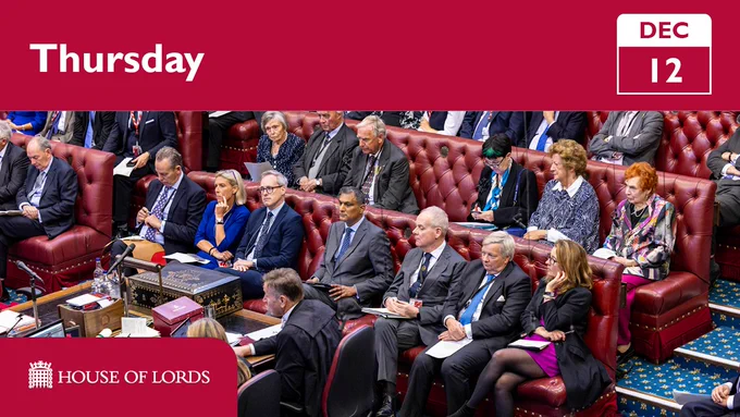 Graphic with image of Lords chamber