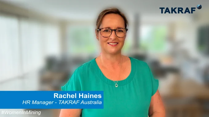 Rachel Haines, HR Manager for TAKRAF Group in Australia. 