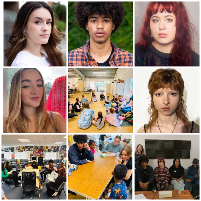 Pictures and headshots of young participants. 