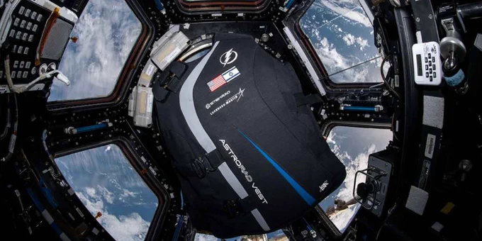 The AstrorRad vest on the ISS