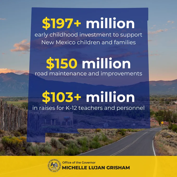 Review Governor Michelle Lujan Grisham's proposed FY26 budget here: shorturl.at/R5iuF