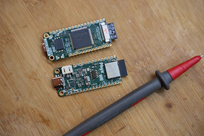 TESS prototype boards featuring the Allwinner T113-S3 SoC and Espressif ESP32-C3 WiFi modul