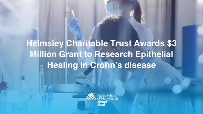 The Helmsley Charitable Trust has awarded a grant of $3,035,566 to support groundbreaking research on Crohn’s disease, to be led by a collaborative team of leading researchers across three institutions. Louis J. Cohen, MD, Assistant Professor of Medicine (Gastroenterology) at the Icahn School of Medicine at Mount Sinai; Parakkal Deepak, MD, Associate Professor of Medicine (Gastroenterology), Washington University School of Medicine; and Andres J. Yarur, MD, Associate Professor of Medicine (Gastroenterology), Cedars-Sinai Medical Center, will serve as co-investigators.

This grant will fund an investigation aimed at better understanding how glucagon-like peptide 1 agonists can be used to treat people with Crohn’s disease. Known as GLP-1 agonists, this class of drugs has become widely available in recent years for the treatment of diabetes and obesity. The collaborative project, titled “The Use of GLP-1R Agonists to Promote Epithelial Healing in Crohn’s disease,” will last three years.
