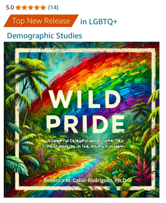 Cover of the book Wil Pride. A painted rainbow in the sky running into a stream in a rainforest. Labeled as Top New Release on Amazon.