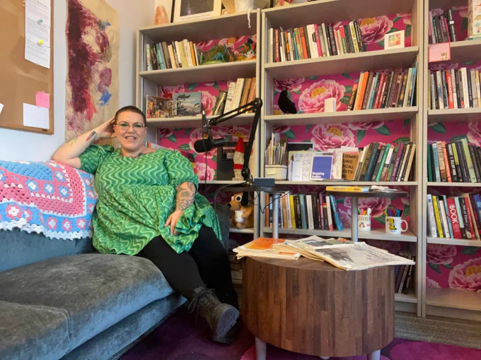 Director of Publishing, Graduate and Undergraduate Studies, Dr. Hannah McGregor in her creative space and office at Harbour Centre, SFU Vancouver Campus