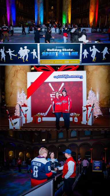 A photo collage from last night's Rock the Rink Skate at the National Building Museum.