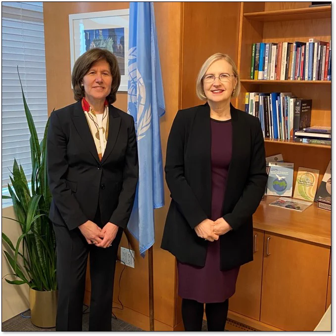 Pleased to work with @ElizabethSpehar to enhance peacebuilding initiatives and expand partnerships. We look forward to next steps in the Peacebuilding Architecture Review to advance shared priorities for inclusive and sustainable peace. We are committed to investing in conflict prevention and stabilization approaches that advance the national security of the United States. - AAW