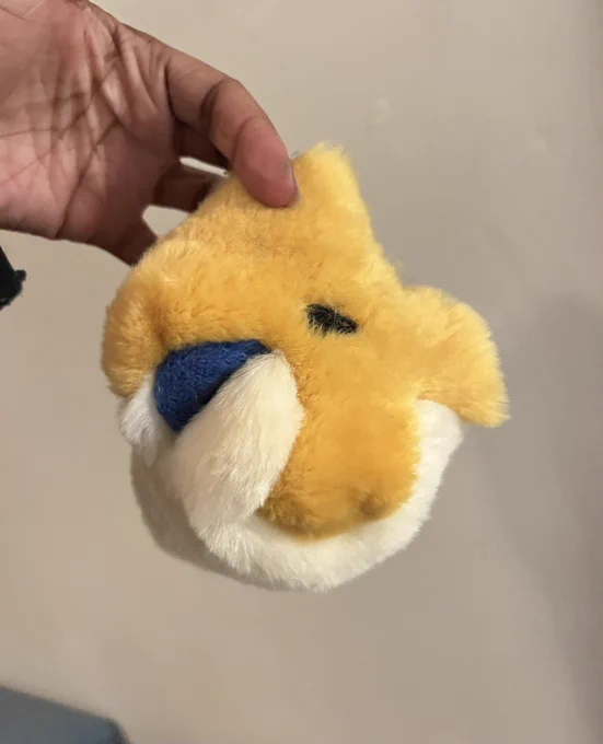 The previously clipped pieces of faux fur, seen together