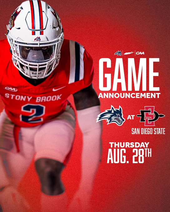 Stony Brook Football at San Diego State on August 28th, 2025!
