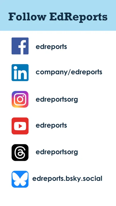 EdReports social media handles