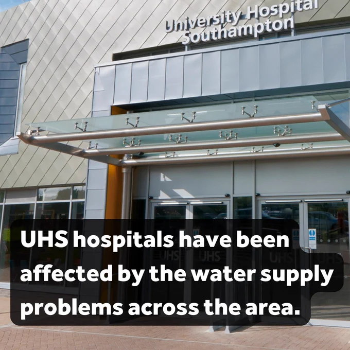 UHS hospitals have been affected by the water supply problems across the area.