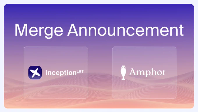 InceptionLRT and @Amphor_io are pleased to announce their merger, bringing both entities together under the InceptionLRT brand. 

This merge will unite two protocols in the LRT space to deliver the most comprehensive restaking solution to date.