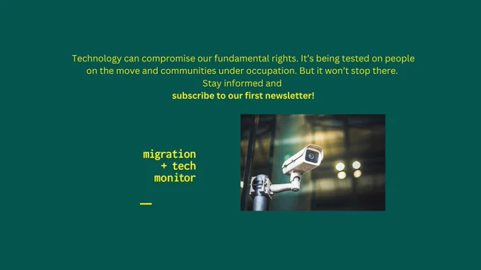 a photo of a security camera and text encouraging people to subscribe to MTM's newsletter