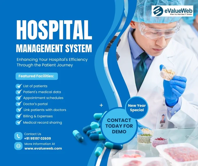We have developed an innovative Hospital Management Software that drives precise operational improvements, optimising efficiency and coordination across hospital workflows for superior outcomes.

Book for Demo:
Call/WhatsApp:  91 95197 02609
Email: info@evalueweb.com
Website: evalueweb.com

#HospitalManagementSoftware #Healthcare #Hospital #HealthTech #Medical
#DigitalHealth #HospitalAdministration #EHR #PatientCare #HealthIT #evalueweb #websitedevelopment #trending #mobileapp #digitalmarketing #appdevelopment #software #itsolutions 