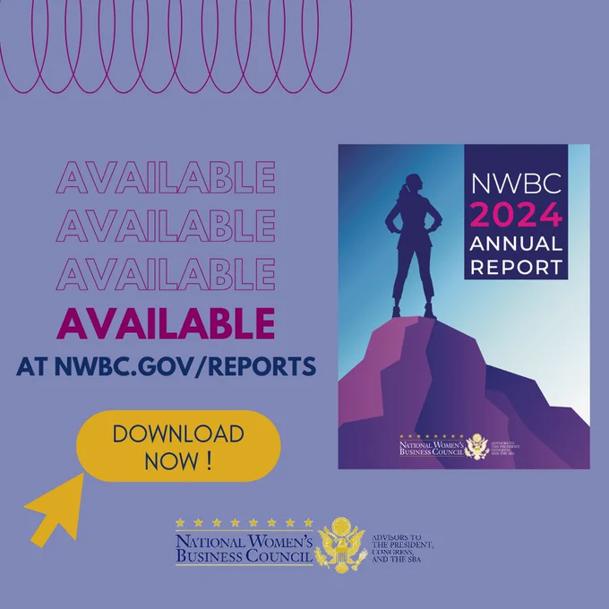 Graphic of NWBC 2024 Annual Report with title "Available at www.nwbc.gov/reports - Download Now!". 
