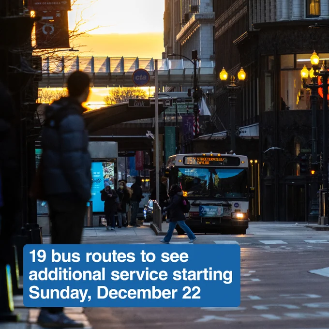 19 bus routes to see additional service starting Sunday, December 22