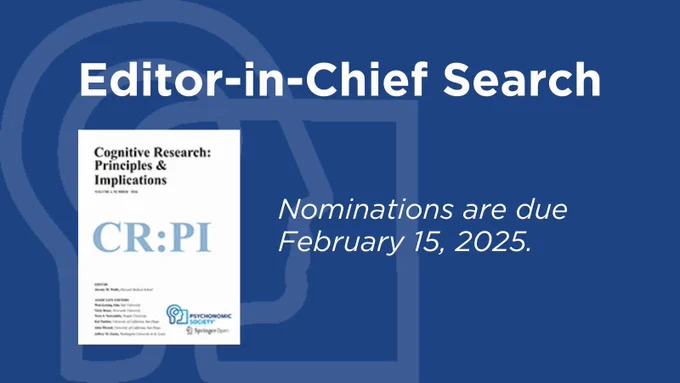Blue background with PS logo featuring the CR:PI journal cover – the image announces the search for a new editor-in-chief search, with a nominations deadline of February 15.