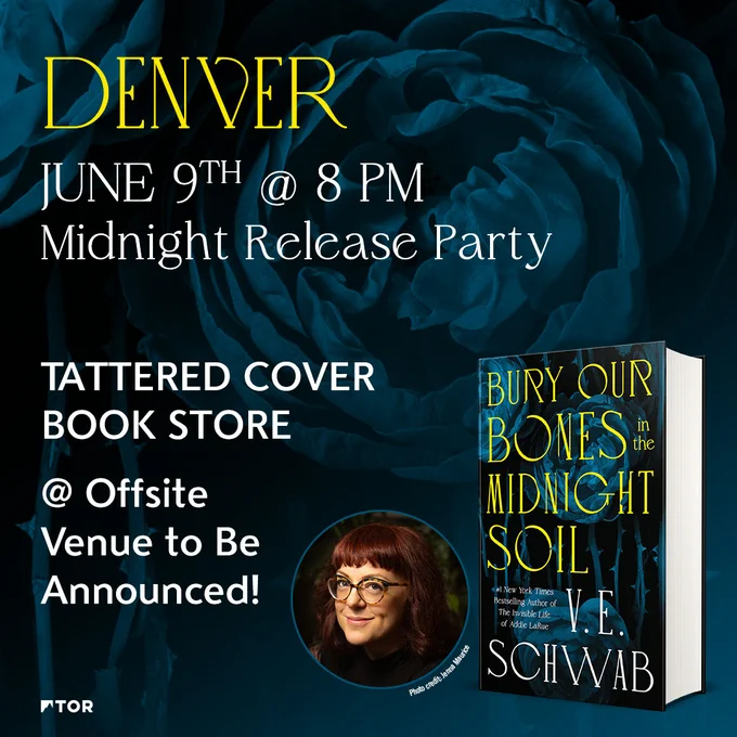 June 9 @ 8 PM
Midnight Release Party!
@TatteredCover
Offsite Venue to Be Announced
Tickets coming soon! 
