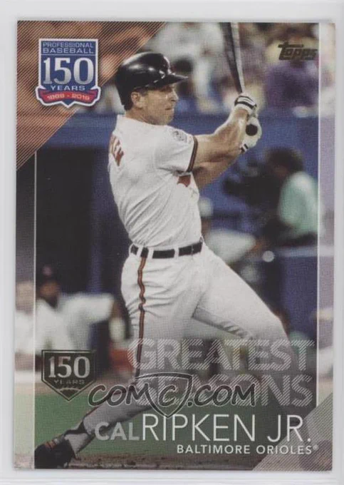 2019 Topps - 150 Years of Professional Baseball - 150th Anniversary #150-142
Greatest Seasons - Cal Ripken Jr. #/150
