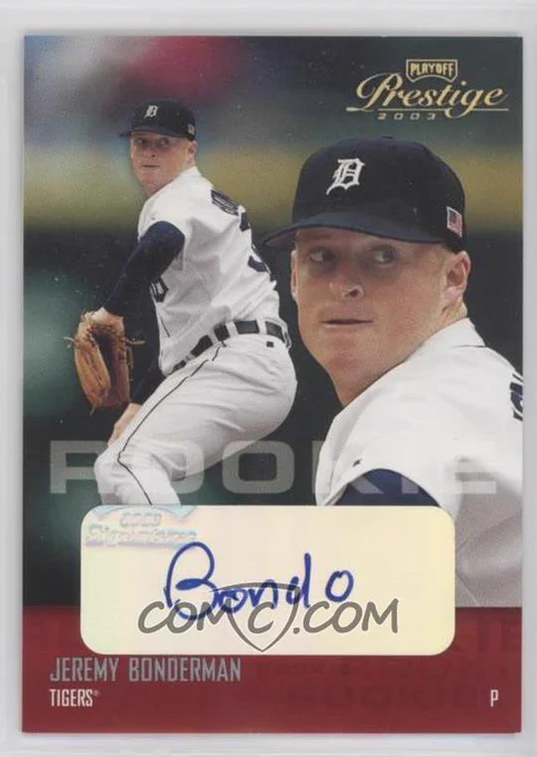 2003 Playoff Prestige - Rookie/Traded Autographs #201
Jeremy Bonderman [EX to NM] #/100