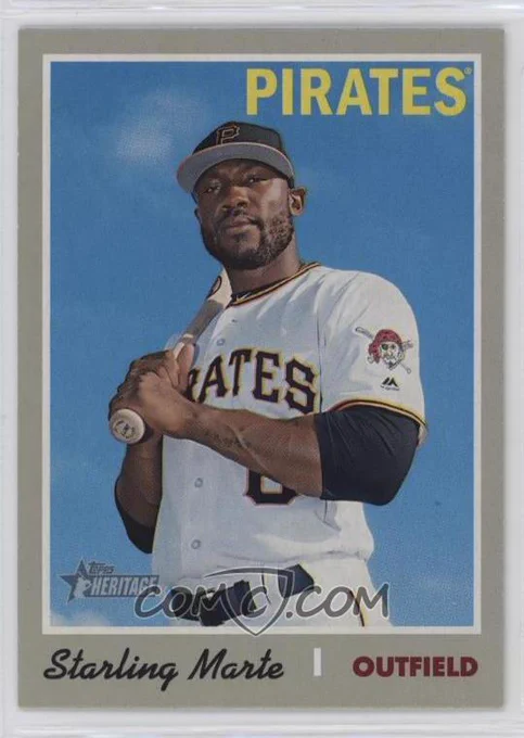 2019 Topps Heritage - [Base] - French Text OPC Back #470
Short Print - Starling Marte