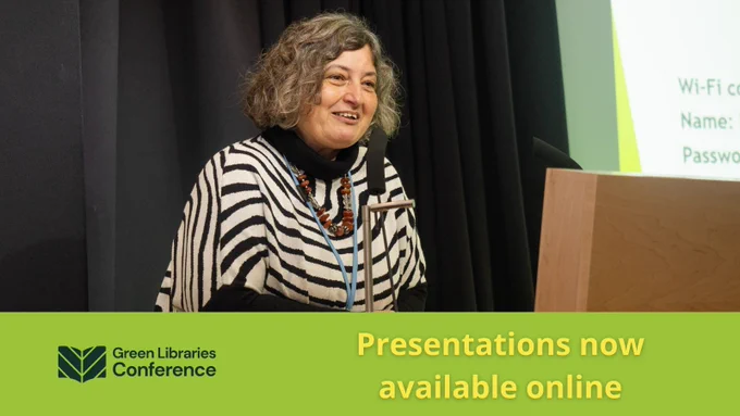 Presentations now available online! GL conference logo, image of chair of partnership - Maja M (BL)