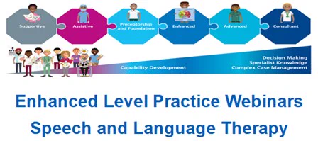Simple flow chart-style graphic showing the career development points: Supportive, Assistive, Preceptorship, Enhanced, Advanced and Consultant.