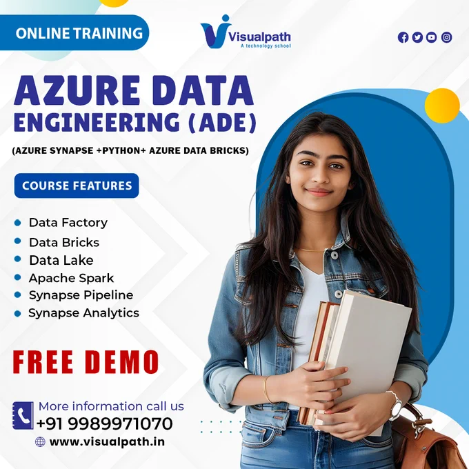 Visualpath is one of the Best Azure Data Engineer Course. providing Azure Data Engineer Training In Hyderabad with real-time Projects. Enroll for a Free Demo. Call us: -  91-9989971070
Visit: https://www.visualpath.in/online-azure-data-engineer-course.html
Visit: https://visualpathblogs.com/
Join Us Whatsapp : https://www.whatsapp.com/catalog/919989971070/

#DataFactory #DataBricks #DataLake #SynapseAnalytics #ApacheSpark #synapse #ITSkills #ade #Azure #RealTimeProjects #software #visualpath #learning #TechEducation #online #training #students #softwaredevelopment #handsonlearning #AzureData #azuredataengineer #dataengineer #dataengineering

