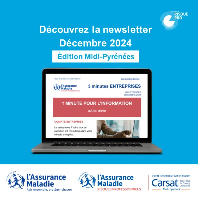 Découvrez la newsletter 3 minutes entreprises du mois de décembre 2024 édition Midi-Pyrénées