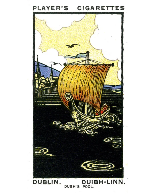 Our collection of cigarette cards contain images of Irish myths and legends as well as popular landmarks.